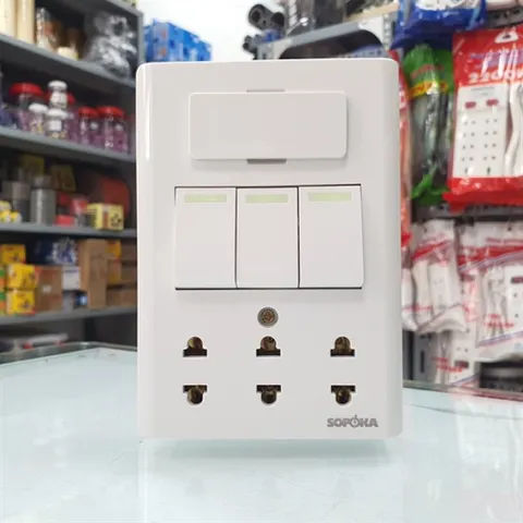 ( SOPOKA ) Bảng điện lắp nổi cao cấp E3A , E4A,E5A,E8A,E4S Chống Cháy - An toàn, tiện lợi