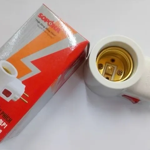 Đui Đèn Liền Phích ĐLP SOPOKA - Công Tắc Tiện Lợi, An Toàn - Chịu Nhiệt, Chống Cháy, Chống Vỡ