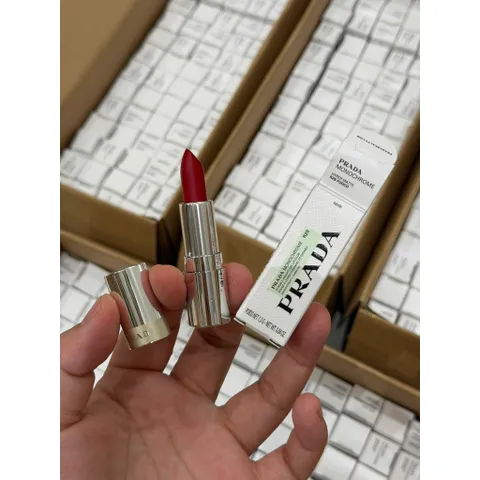 Son Prada Monochrome Hyper Matte R28 Fuoco đỏ thuần - Mini Size 1.3g fullbox