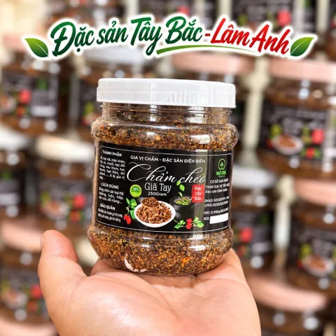 Muối Chẩm Chéo Giã Tay, Gia Vị Chấm Đặc Sản Dân Tộc Thái (250G) Chấm Hoa Quả, Thịt Cá, Ướp Đồ Nướng, Sốt Chấm Thơm Ngon