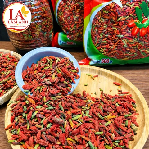 1Kg Kỷ Tử Đỏ Hoang Dã Núi Trường Bạch Sấy Khô, Organic Tự Nhiên Hỗ Trợ Chống Oxy Hóa, Bổ Sung Dinh Dưỡng, Hãm Trà