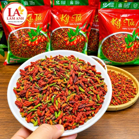 1Kg Kỷ Tử Đỏ Hoang Dã Núi Trường Bạch Sấy Khô, Organic Tự Nhiên Hỗ Trợ Chống Oxy Hóa, Bổ Sung Dinh Dưỡng, Hãm Trà