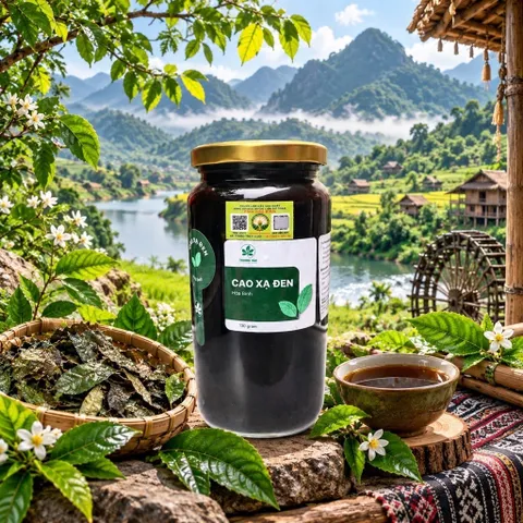 500Gr Cao Xạ Đen Hoà Bình Nguyên Chất Hỗ Trợ Thanh Nhiệt, Mát Gan, Ngủ Ngon, Thanh Lọc Cơ Thể
