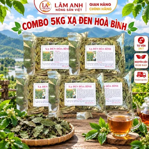 5Kg Xạ Đen Hoà Bình (Đã Sao Vàng Hạ Thổ), Cả Thân Và Lá, Bản Mường Vụ Mới Khô Thơm, Giúp Dễ Ngủ, Thanh Nhiệt, Mát Gan