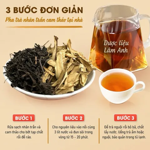 1Kg Trà Nhân Trần Cam Thảo (Đã Sao Vàng Hạ Thổ) Kết Hợp La Hán, Cỏ Ngọt, Vị Thơm Dễ Uống, Thanh Lọc Cơ Thể, Giải Nhiệt