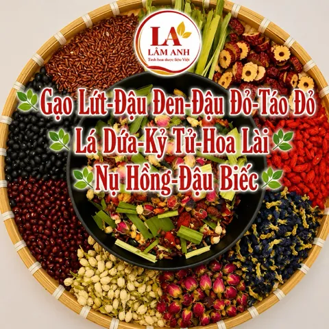 1Kg Trà Gạo Lứt, Đậu Đen, Táo Đỏ, Hoa Nhài, Lá Dứa, Cỏ Ngọt Thơm Ngon Dễ Uống, Hỗ Trợ Thanh Lọc Cơ Thể, Đẹp Da, Detox
