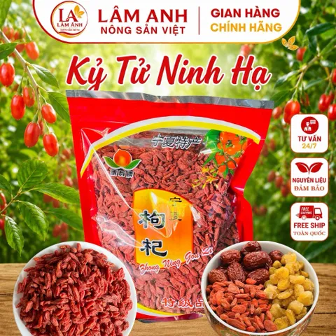 1Kg Kỷ Tử Ninh Hạ (Câu Kỉ Tử) Màu Tự Nhiên Không Nhuộm, Hạt To Đều, Dùng Pha Trà, Tiềm Gà, Giúp Đẹp Da, Dễ Ngủ, Sáng Mắt
