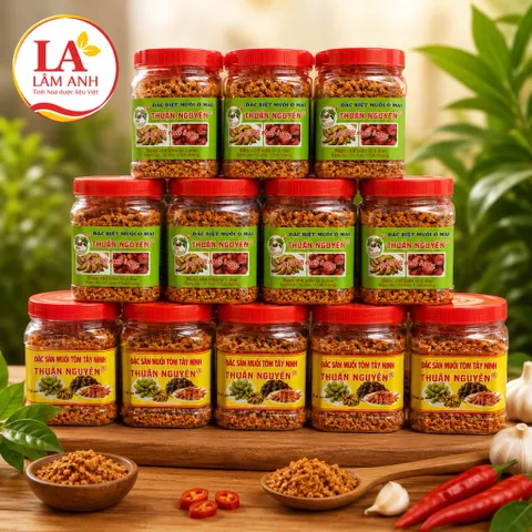 Muối Tôm Tây Ninh (Thuấn Nguyện) Chính Gốc – Đậm Đà Vị Tôm, Chấm Trái Cây, Hải Sản, Đồ Nướng Thơm Ngon Hũ Tiện Dụng 100g