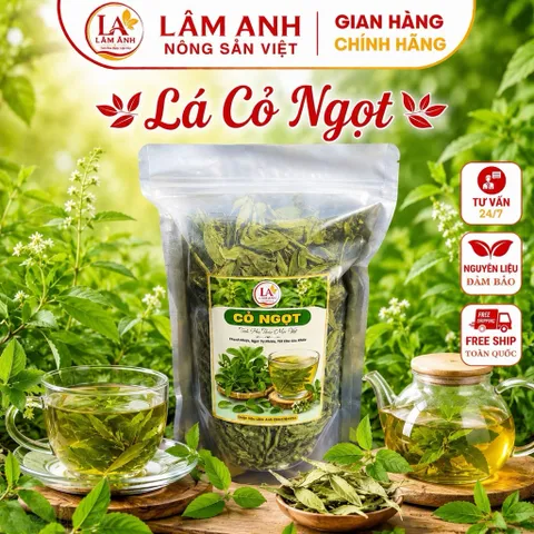 100g Cỏ Ngọt Nguyên Lá Khô – Thảo Mộc Tự Nhiên Tạo Vị Ngọt Thanh Mát, Hỗ Trợ Thanh Lọc Cơ Thể, Pha Trà Dễ Uống Mỗi Ngày