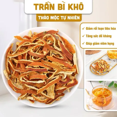 1Kg Trần Bì (Vỏ Quýt) Sao Vàng Hạ Thổ, Sạch, Thơm, Pha Trà, Làm Mứt, Hỗ Trợ Giảm Ho, Tiêu Đờm, Hỗ Trợ Tiêu Hoá Hiệu Quả