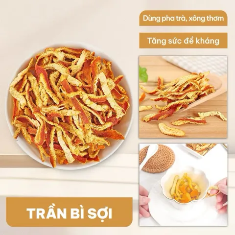 1Kg Trần Bì (Vỏ Quýt) Sao Vàng Hạ Thổ, Sạch, Thơm, Pha Trà, Làm Mứt, Hỗ Trợ Giảm Ho, Tiêu Đờm, Hỗ Trợ Tiêu Hoá Hiệu Quả