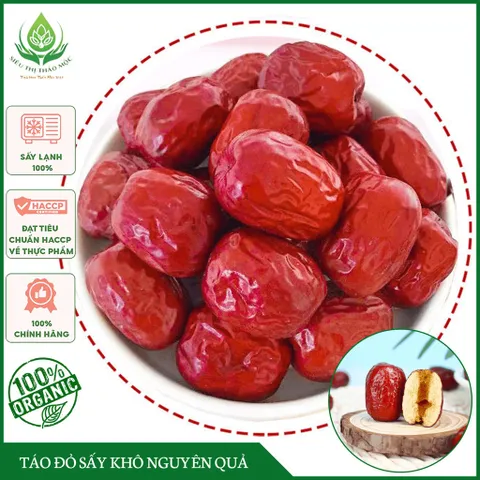 Táo Đỏ Sấy Khô 100gr Quả To Đỏ Đều Và Đẹp Loại 1