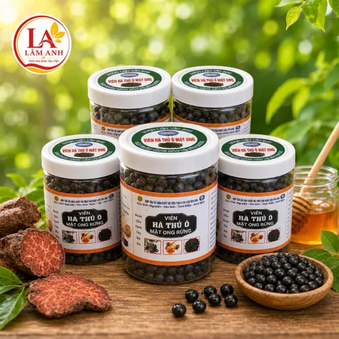 1Kg Viên Hà Thủ Ô Mật Ong (ĐẠT OCOP 3 SAO) Hỗ Trợ Làm Đen Tóc, Giảm Tóc Bạc, Giúp Tóc Chắc Khỏe, Mượt Tự Nhiên, Bổ Huyết