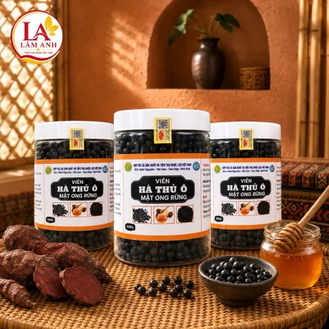 1Kg Viên Hà Thủ Ô Mật Ong (ĐẠT OCOP 3 SAO) Hỗ Trợ Làm Đen Tóc, Giảm Tóc Bạc, Giúp Tóc Chắc Khỏe, Mượt Tự Nhiên, Bổ Huyết