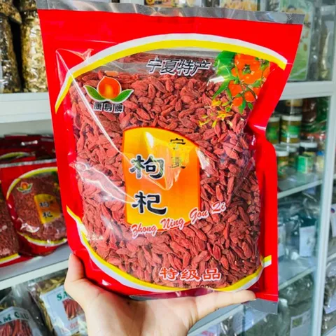 100g Kỷ Tử Ninh Hạ (Câu Kỉ Tử) Màu Tự Nhiên Không Nhuộm, Hạt To Đều, Dùng Pha Trà, Tiềm Gà, Đẹp Da, Dễ Ngủ, Sáng Mắt
