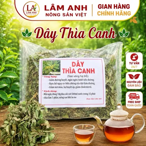 1Kg Dây Thìa Canh Hoà Bình (Sao Vàng Hạ Thổ) Vụ Mới, Khô, Xanh, Hỗ Trợ Ổn Định Đường Huyết, Hỗ Trợ Mỡ Máu, Lợi Tiểu