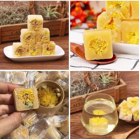 1Kg Viên Trà Hoa Cúc Đường Phèn Mật Ong Thanh Nhiệt Giải Độc Cải Thiện Giấc Ngủ Đẹp Da Đẹp Dáng