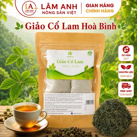 1Kg Túi Lọc Giảo Cổ Lam 5 Lá Hòa Bình (Sao Tươi) Chuẩn GACP-WHO Ổn Định Đường Huyết, Hỗ Trợ Tuần Hoàn, Thanh Lọc Cơ Thể