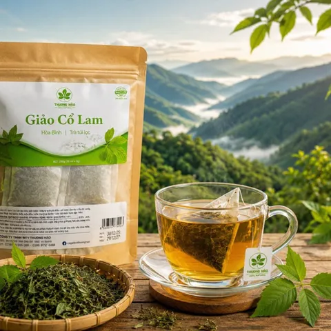 1Kg Túi Lọc Giảo Cổ Lam 5 Lá Hòa Bình (Sao Tươi) Chuẩn GACP-WHO Ổn Định Đường Huyết, Hỗ Trợ Tuần Hoàn, Thanh Lọc Cơ Thể