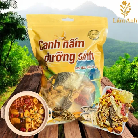 Canh Nấm Dưỡng Sinh 14 Vị Đặc Biệt (Có Kiểm Định) Gói 120g – Tần Gà, Chim, Heo, Lẩu Nấm Thơm Ngon