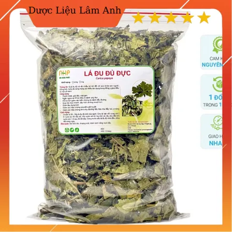 1 Kg Lá Đu Đủ, Sao vàng hạ thổ, Loại 1 Khô thơm vụ mới