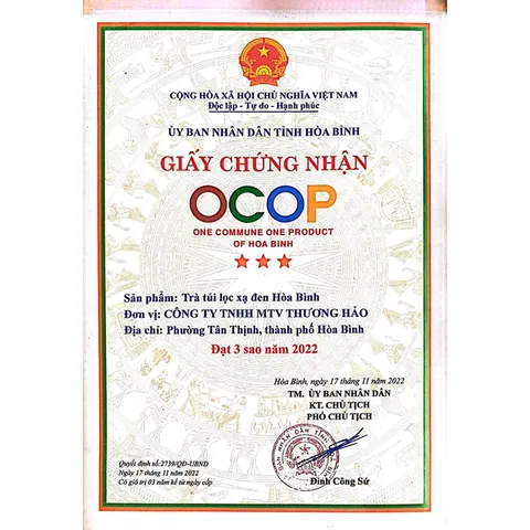 Trà túi lọc Xạ đen Hoà Bình đạt chuẩn GMP-WHO (20 gói x 3gr)
