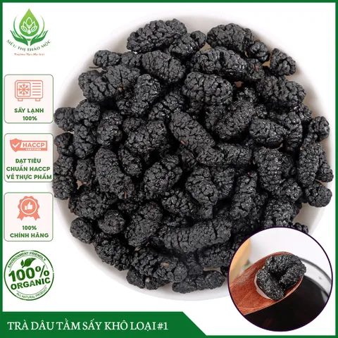 Dâu Tằm Sấy Khô 100gr Nguyên Quả To Đều Dẻo Ngọt Giữ Dáng Đẹp Da