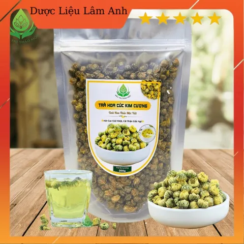 Trà Hoa Cúc Sấy Khô Nguyên Bông 100gr Cúc Nụ Kim Cương Thanh Nhiệt, Giải Độc, Mát Gan, Sáng Mắt
