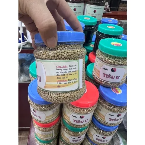 Viên Trinh nữ hoàng cung, tam thất, uất kim, chỉ liên, xuyên điều thất hỗ trợ Tiêu U Hạch (hộp 200g)