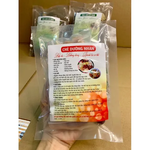Set Chè Dưỡng Nhan Tuyết Yến 12 vị (150g) nấu được 1,5-2l nước