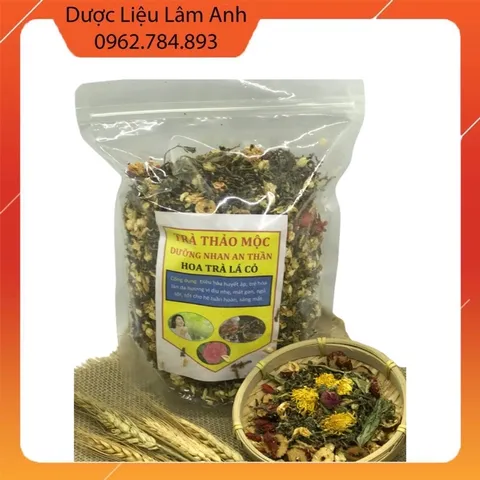 Trà Dưỡng Nhan Thảo Mộc thanh lọc cơ thể, đẹp da, thư giãn (hồng sâm, nhài, cúc, nụ hồng, cỏ ngọt, kỉ tử,.)
