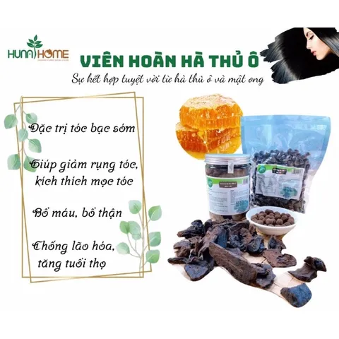 Viên hà thủ ô mật ong (đảm bảo ATVSTP) cải thiện tóc bạc sớm, rụng tóc, bạc sớm
