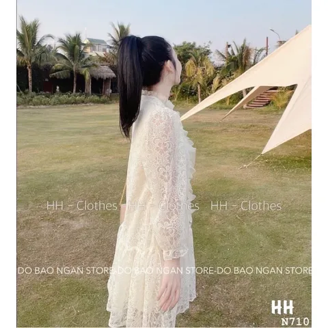 Váy thiết kế trắng sang chảnh,đầm công chúa xinh đẹp  Giá 290k Hàng có săn giao ngay Màu kem