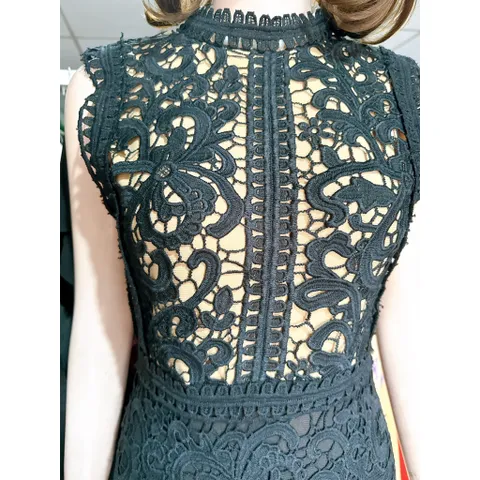 ĐẦM REN NỔI 2 LỚP CAO CẤP kèm ảnh thật Hàng có sẵn giao ngay S Size S, eo dưới 70 cm Giá 350k Đúp lót 2 lớp Màu đen