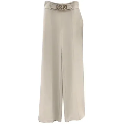 Quần Ống Rộng sang trọng Giá 290k Hàng cao cấp Màu nude Size SML mặc đẹp Phía trước đai, phía sau bo chun co giãn dễ mặc