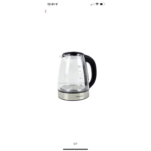 Ấm đun nước dùng điện bằng thủy tinh, thương hiệu Lock&Lock EJK341 1.8L Hàng có sẵn giao ngay Giá 490k