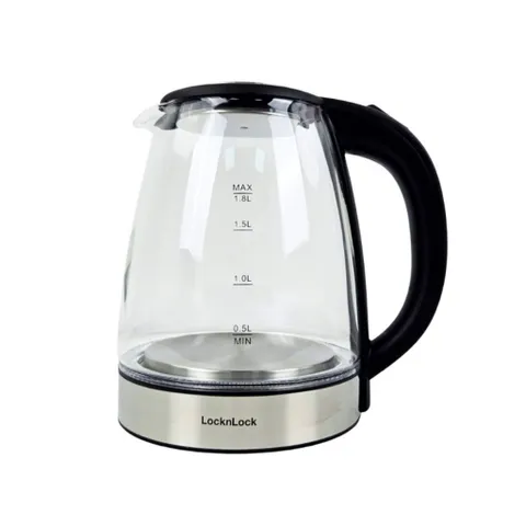 Ấm đun nước dùng điện bằng thủy tinh, thương hiệu Lock&Lock EJK341 1.8L Hàng có sẵn giao ngay Giá 490k