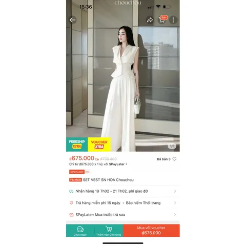 Set vest sang ,hoa vai chuẩn hàng thiết kế  Hàng cao cấp, có sẵn giao ngay M Có size SML Chất liệu tuyết mưa cao cấp