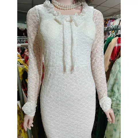 Đầm ren tay dài đúp lót 2 lớp