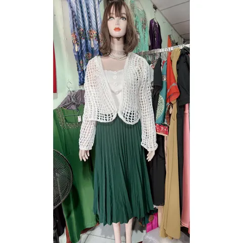 Áo khoác cardigan nữ dệt kim tay dài cắt xẻ thời trang phong cách Hàn Quốc kèm Áo hai dây {Kèm Ảnh Thật} set áo len
