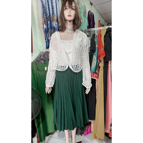 Áo khoác cardigan nữ dệt kim tay dài cắt xẻ thời trang phong cách Hàn Quốc kèm Áo hai dây {Kèm Ảnh Thật} set áo len