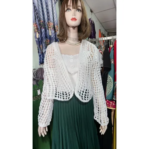 Áo khoác cardigan nữ dệt kim tay dài cắt xẻ thời trang phong cách Hàn Quốc kèm Áo hai dây {Kèm Ảnh Thật} set áo len