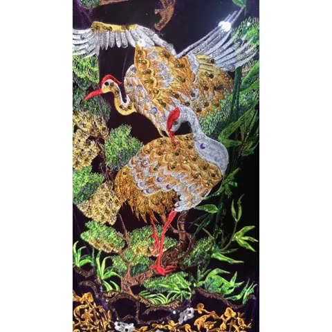 Áo dài nhung thêu cao cấp