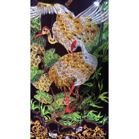 Áo dài nhung thêu cao cấp