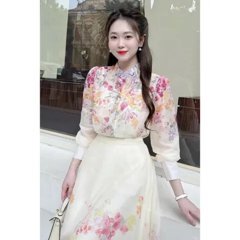 set hoa kèm chân váy siêu đẹp