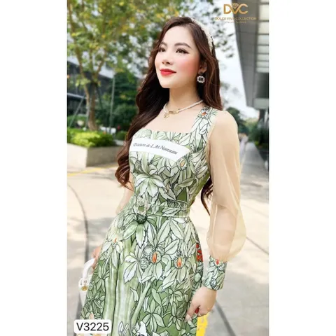 Đầm chính phẩm DVC cao cấp Hàng có sẵn giao ngay M Size SM, eo dưới 74cm mặc đẹp Giá 550k Chiều dài đầm 103cm