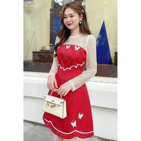Đầm tapta cao cấp mix ren chuẩn hàng hotgirl (như hình thật shop chụp) Giá 420k  Hàng có sẵn giao ngay S, eo dưới 66cm