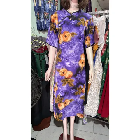 Sườn Xám Thanh Lịch, Cổ Điển Hàng có sẵn giao ngay Đủ size SMLXL Eo dưới 80cm mặc đẹp Giá 290k