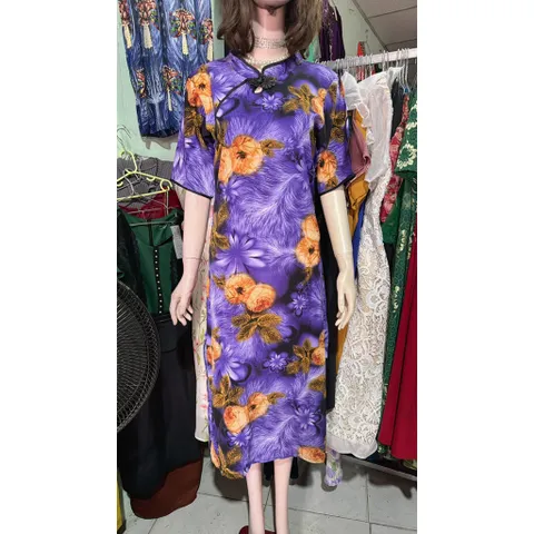 Sườn Xám Thanh Lịch, Cổ Điển Hàng có sẵn giao ngay Đủ size SMLXL Eo dưới 80cm mặc đẹp Giá 290k