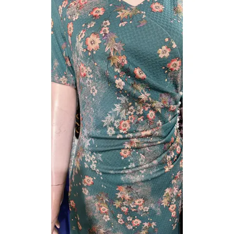 Đầm hoa nhúng eo che khuyết điểm Hàng có sẵn giao ngay XL Có đủ size SMLXL, eo dứoi 84cm mặc đẹp o giãn dễ mặc Giá 330